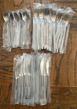 Vintage Lan Chile Airlines Silverware Lot: 71 Pieces Stainless Steel Airplane picture