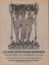 Tropical Garden - 1992 - L.A's Exotic Dining Experience - Vintage Magazine Ad picture