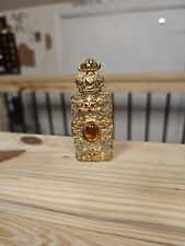 RARE OLD FRENCH JEWELED FILIGREE MINIATURE PERFUME BOTTLE CRYSTAL DAUBER picture
