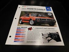 1975-1981 Lancia Montecarlo Spec Sheet Brochure Photo Poster 76 77 78 79 80 picture
