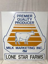 Rare Vintage Milk Marketing Inc Double Sided Metal Advertising Sign 32x36 picture