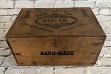 Vintage HAVANA KING Hand-Made Long Filler Wooden Cigar Box (Empty) picture
