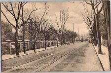 c. 1910 Vintage Antique Postcard Bubbling Well Road Shanghai China picture