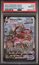 PSA 10 Rayquaza VMAX Full Art 2021 Pokemon Card 218/203 Evolving Skies picture