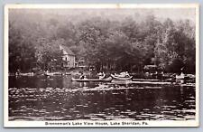 1924 LAKE SHERIDAN PENNSYLVANIA BRENNEMANS LAKE VIEW HOUSE /CANOES picture