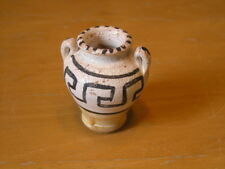 Vintage Miniature Kreta Crete Minoan Greek Stressed Pottery Classic Slip Painted picture