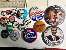 Lot of 17 presidential campaign buttons--vintage to modern --1950s to 2000s picture