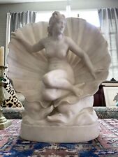 Mid 19th Century Carved Marble Venus Emerging from the Shell by P. Pucci Signed picture