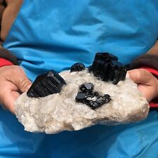 4.48LB TOP Natural Black Tourmaline Crystal Rough Mineral Healing Specimen 807 picture