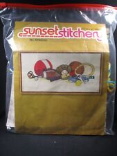 All American - Crewel Embroidery Kit - 1976 Sunset Stitchery #2601 - Sport Balls picture