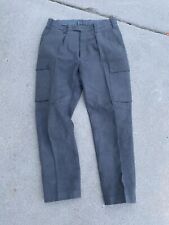 Finnish army wool blend trousers blue-grey pants military cargo 2000s Sz35x30.5 picture