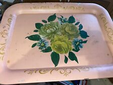 Vintage Hand Painted Metal Serving Tra picture