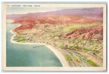 c1920's Airview Coast Line Plain Houses Building Ventura California CA Postcard picture