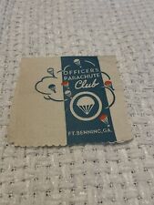 WW2 FT. BENNING, OFFICERS PARACHUTE CLUB. NAPKIN.  picture