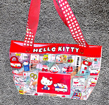 Hello Kitty Transparent Retro Tote Pin Plush Bag Showa Vintage Esque OG KT Bag picture