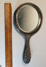 Antique Gorham Sterling 800 A Silver Art Nouveau Repousse Hand Mirror 1868 8.5