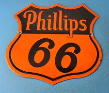 Vintage Phillips 66 Gasoline Sign - Porcelain Pump Plate Service Station Sign picture