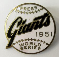 Dieges 1951 NEW YORK GIANTS baseball WORLD SERIES enamel press pin screw back picture