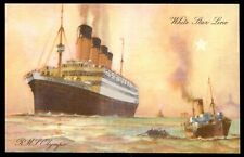 STEAMER RMS OLYMPIC Postcard 1910s White Star Line picture