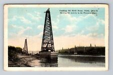 Tulsa OK-Oklahoma, Panoramic View Cushing Oil Field, Antique Vintage Postcard picture