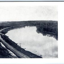 1906 Cedar Falls IA Railroad Curve Cedar River Postcard Looking West Valley A46 picture