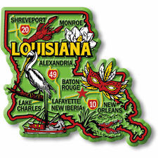 Louisiana Colorful State Magnet by Classic Magnets, 3.2
