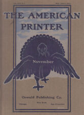 THE AMERICAN PRINTER COVER 11 1903 Thanksgiving turkey by Crittenden picture