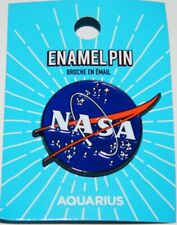 NASA US Space Agency Large Logo Metal Enamel Ridged Pin NEW UNUSED picture