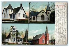 1912 Group Church Chapel Exterior Memphis Missouri MO Vintage Multiview Postcard picture
