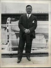 1931 Press Photo New York Architect Sails for Conference on War Memorial NYC picture