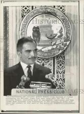 1970 Press Photo King Hussein of Jordan at National Press Club in Washington picture