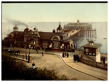 England. Southend-on-Sea. The Pier. Vintage Photochrome by P.Z, Photochrome Z picture