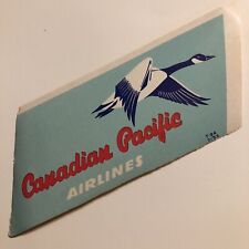 CANADIAN PACIFIC AIRLINES NOS VTG Airline Luggage Label Decal Tag  picture