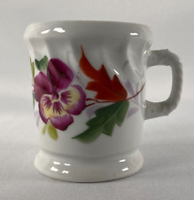 Antique Ironstone Shaving Scuttle Petunia Pattern Hand Painted picture