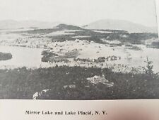 C 1905 Mirror Lake and Lake Placid NY Black and White UDB Antique Postcard picture
