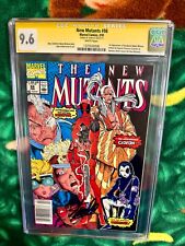 New Mutants #98 CGC SS Stan Lee Signature 9.6 1st App of Deadpool Rob Liefeld picture