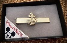 VINTAGE MICKEY MOUSE GOLD tone TIE BAR WITH BOX never worn Disney Designs picture