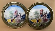 Pair Early 19th Century Antique Battersea Mirror Supports TieBacks Federal Era picture