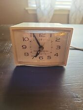 Vintage Beige General Electric Company Dial Style Bedside Alarm Clock  picture