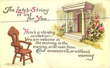 The Latch String Is Out For You, Here's A Standing Invitation: Welcome Postcard picture