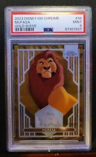 2023 Topps Disney 100 Chrome Gold Wave Refractor #99 Mufasa /50 PSA 9 MINT POP 4 picture