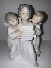 Vintage LLADRO # 4542 Porcelain 1977 Figurine Three Angel Choir Boys Singing picture