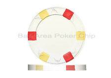 25 x New Real Clay Poker 10g Chips White + 1 Paulson Top Hat & Cane $100 picture