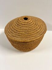 Native American Indian Hand Woven Basket Plus Lid, 1890’s - 1920’s: Lot 8 picture