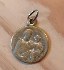 Ancient Golden Religious Medal Saint Joseph Archangel Michael Gold Metal  picture