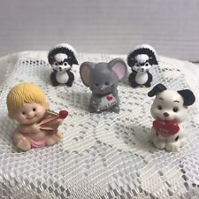 Vintage Hallmark Merry Miniature Valentines Lot 1980s Cupid Mouse Puppy Skunk picture