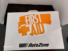 Auto Zone First Aid Case. Metal. Can Hang In Garage Or House. picture