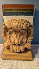 Collectible Chalkware Plaster Bookend Scroll Shabby Vintage Decorative picture
