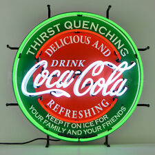 Coca Cola Neon sign Evergreen drink Coke lamp light Vendo 39 Machine Game room picture