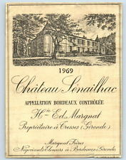 1969 Chateau Lenailhac Winery Label Original S1E picture